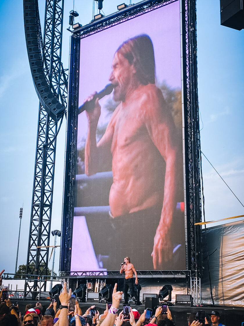 Die Red Hot Chili Peppers auf Europatour. Support:Iggy Pop und The Mars Volta. – Iggy Pop.