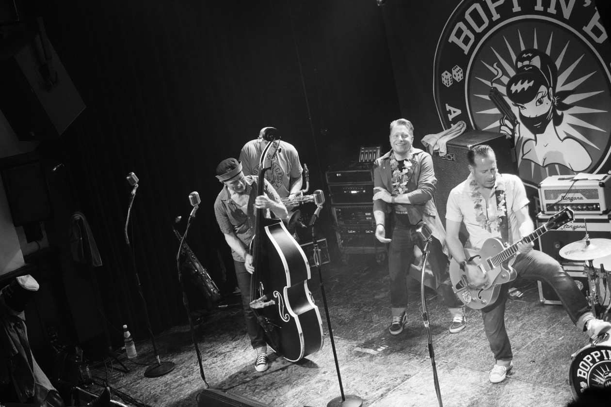 Viel Spielfreude und Energie: die R’n’R/Rockabilly-Institution aus Aschaffenburg. – Boppin' B.