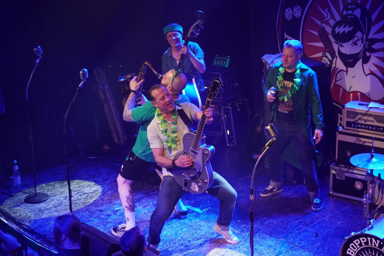 Viel Spielfreude und Energie: die R’n’R/Rockabilly-Institution aus Aschaffenburg. – Boppin' B.