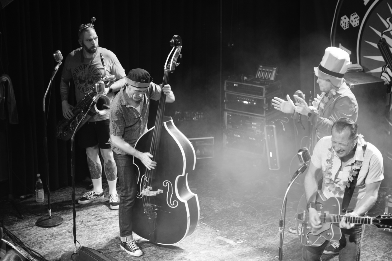 Viel Spielfreude und Energie: die R’n’R/Rockabilly-Institution aus Aschaffenburg. – Boppin' B.