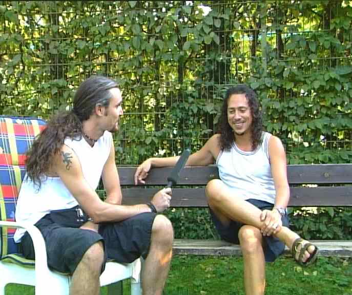 Michael Edele und Kirk Hammet im Gespräch