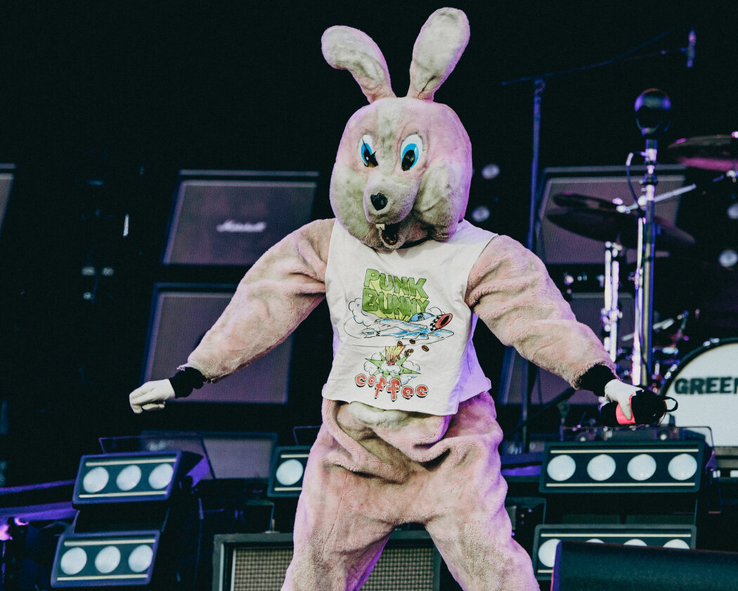 Nach dem Hochwasserdrama im Süden der Republik kehrt zum Glück die Sonne wieder zurück: Green Day, Billy Talent, Marsimoto u.v.a. in Nürnberg. – Green Day-Maskottchen.