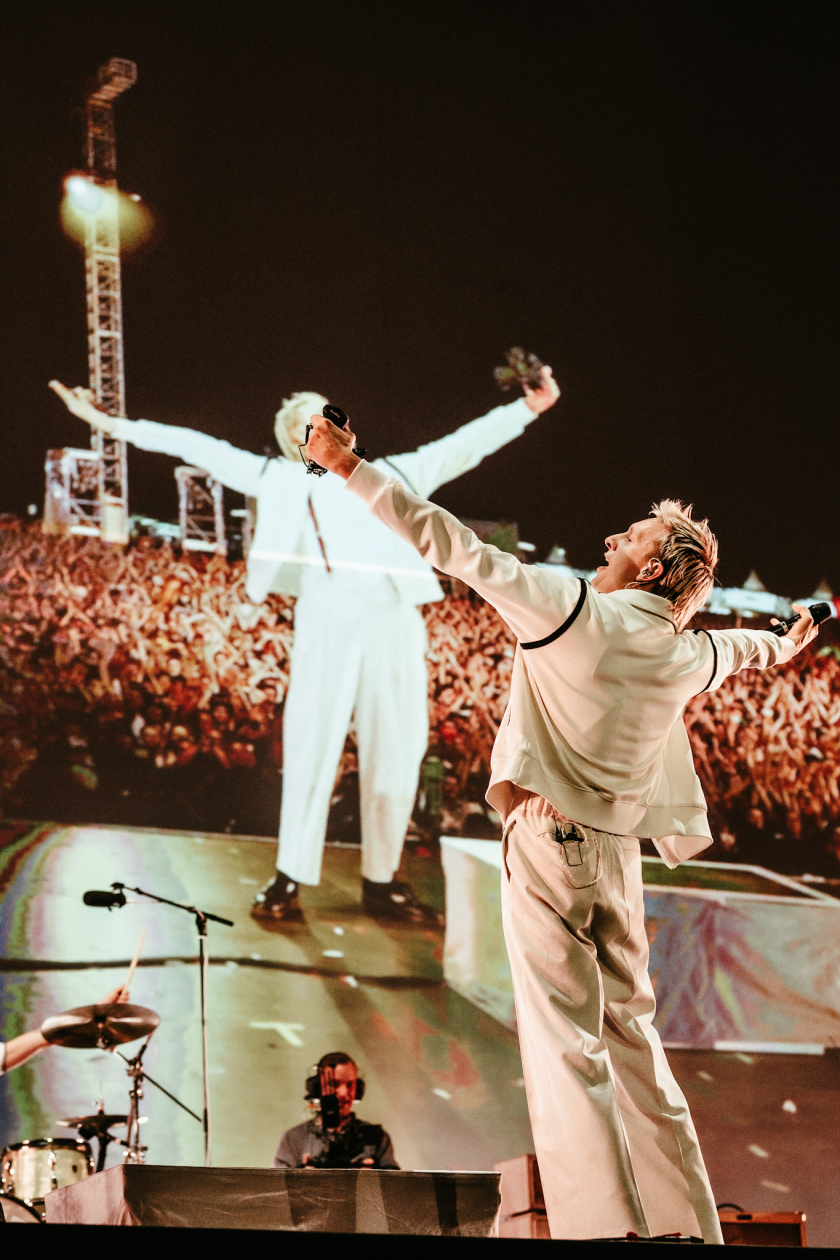 Die Chemnitzer waren einer der Festivalacts, auf die alle gewartet hatten. – Kraftklub.