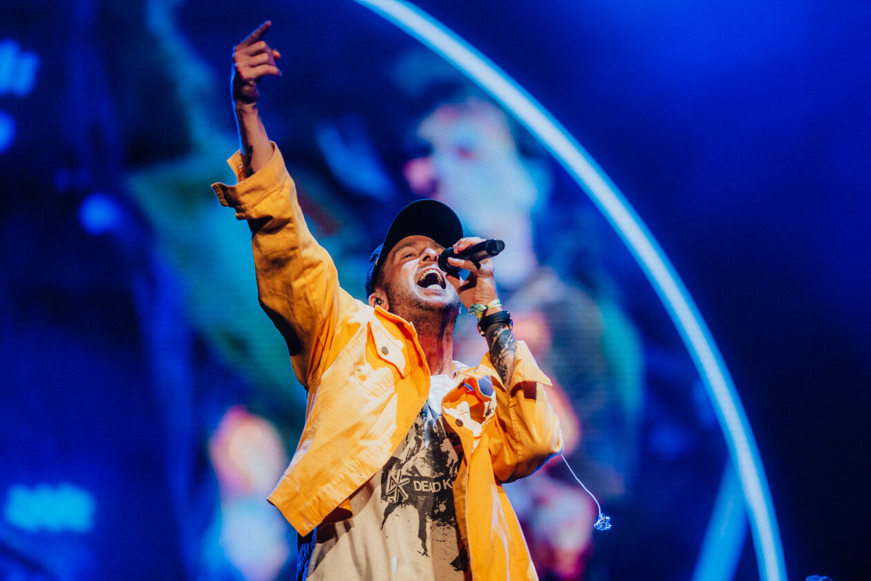 Zur Freude vieler Fans zu Gast in Berlin: Sänger Ryan Tedder und Kollegen. – One Republic.