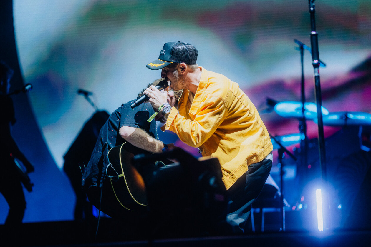 Zur Freude vieler Fans zu Gast in Berlin: Sänger Ryan Tedder und Kollegen. – One Republic.