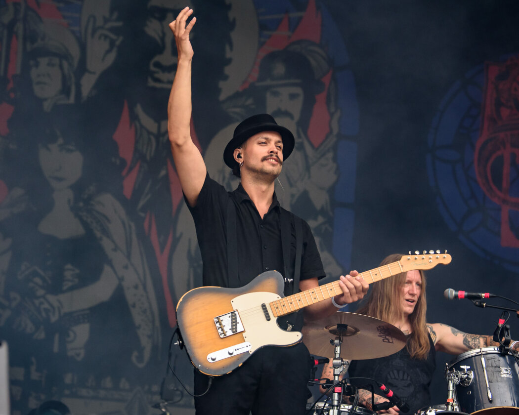 Drückte am letzten Festivaltag noch mal aufs Gaspedal: die Rock-Crew aus Schweden. – The Baboon Show.