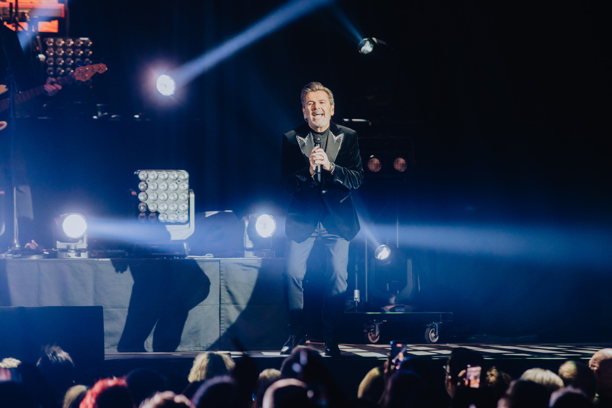 Beim Auftakt zur "Thomas Anders sings Modern Talking" -Tour 2026. – Thomas Anders.