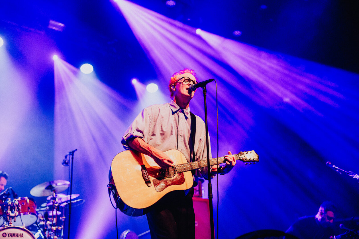 Nach acht Jahren erstmals wieder in Deutschland: Fran Healy, Gitarrist Andy Dunlop, Bassist Douglas Payne und Schlagzeuger Neil Primrose live in Berlin. – Travis live in Berlin: Fran Healy