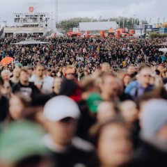 Das sehr volle Infield.