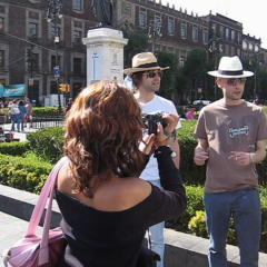 Als Touristen in Mexiko-City.